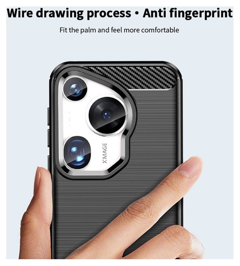 Противоударен Калъф за Huawei Pura 70 Ultra, Premium Carbon Case, Черен (16)