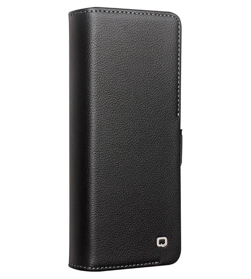 Кожен Калъф за Samsung Z Fold 5, Qialino Leather Book Case, Черен (5)