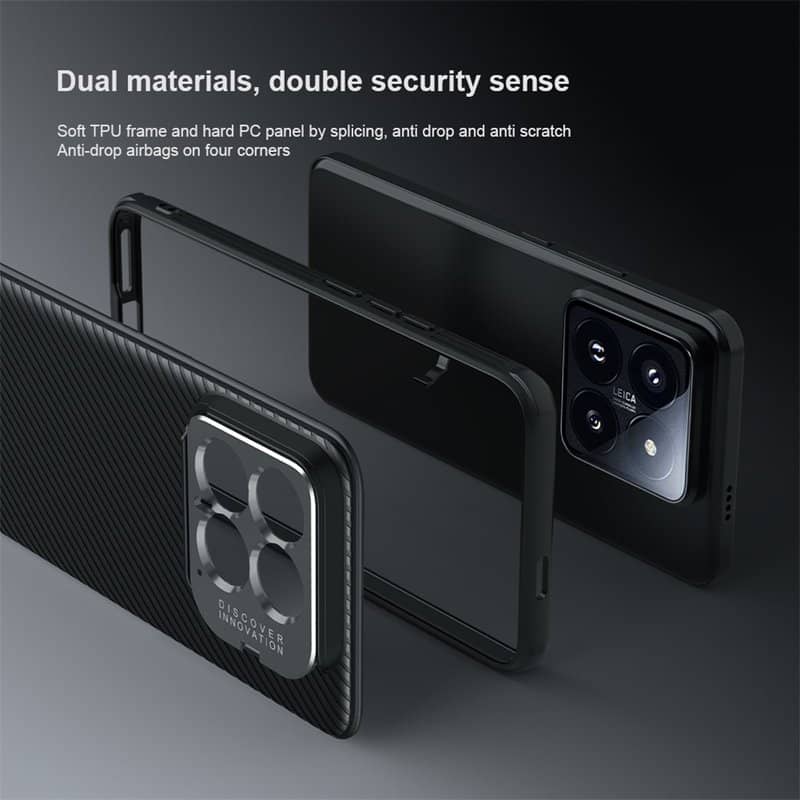 Калъф с Поставка за Xiaomi 14, Nillkin Metal CamShield Prop Case, Черен (14)