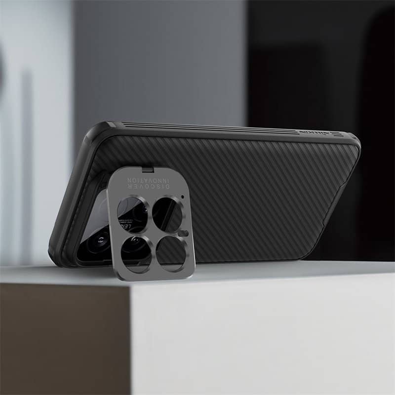 Калъф с Поставка за Xiaomi 14, Nillkin Metal CamShield Prop Case, Черен (3)