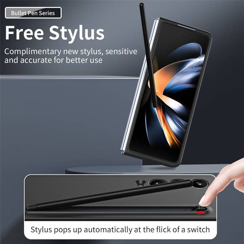 Калъф за Samsung Z Fold 3, GKK Stylus Hard Case, Черен (3)