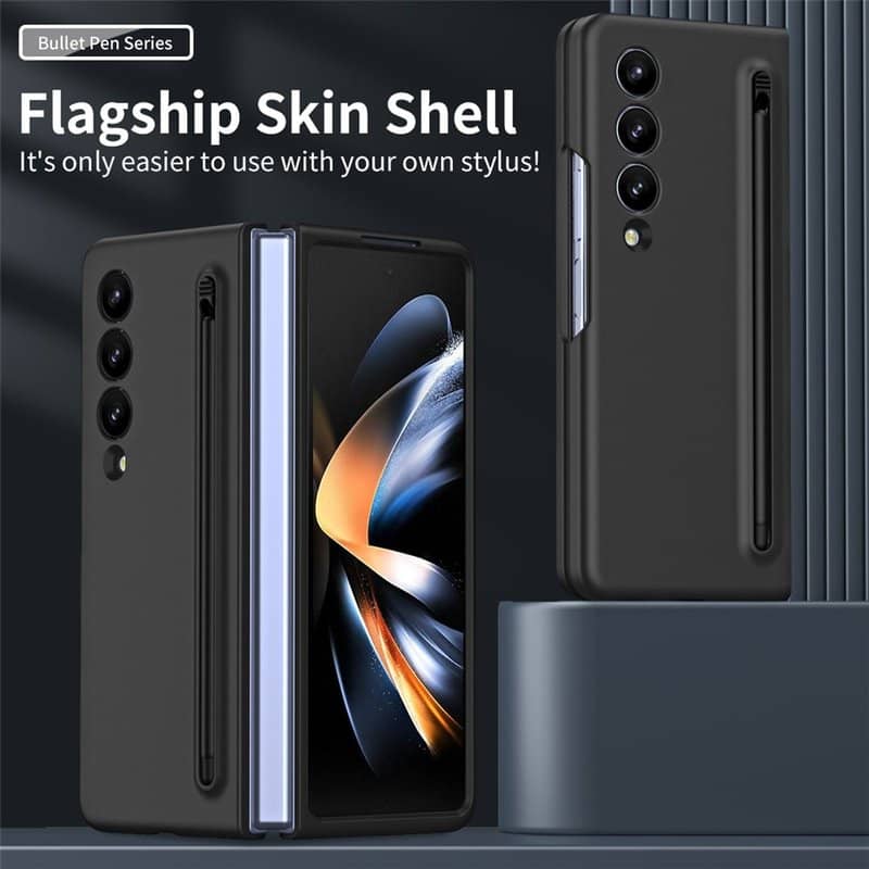 Калъф за Samsung Z Fold 3, GKK Stylus Hard Case, Черен (2)