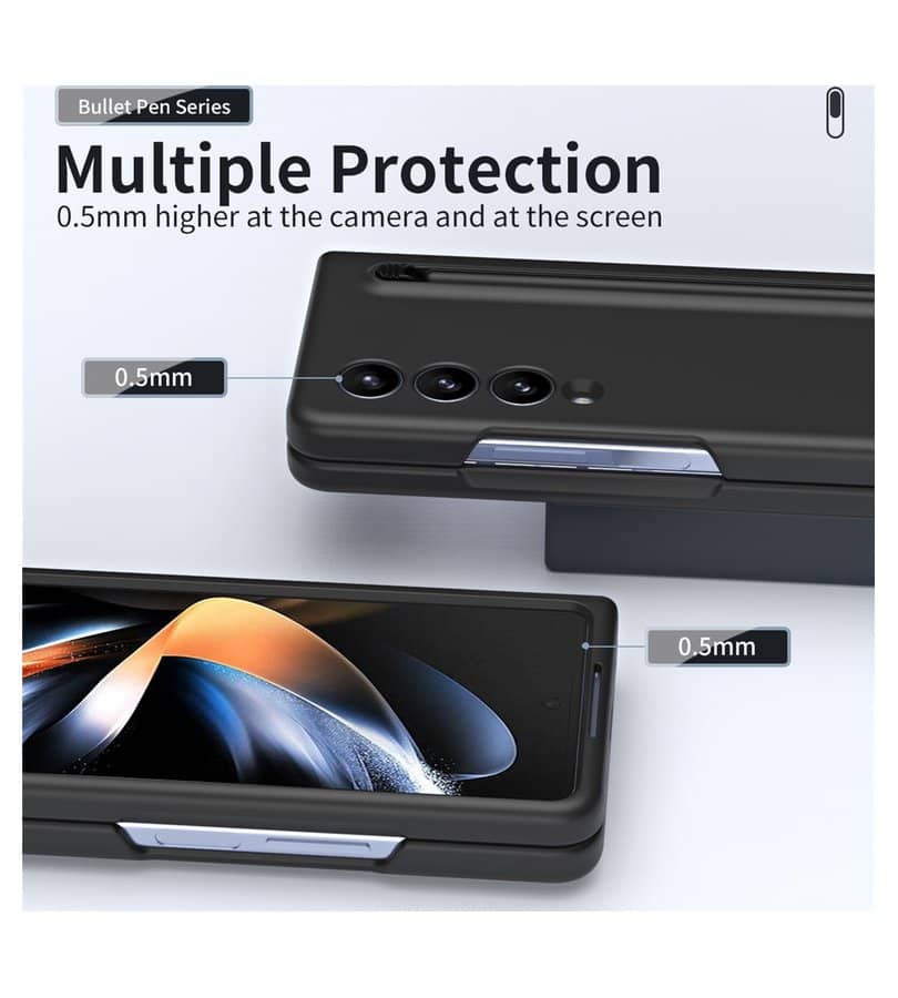 Калъф за Samsung Z Fold 3, GKK Stylus Hard Case, Черен (4)