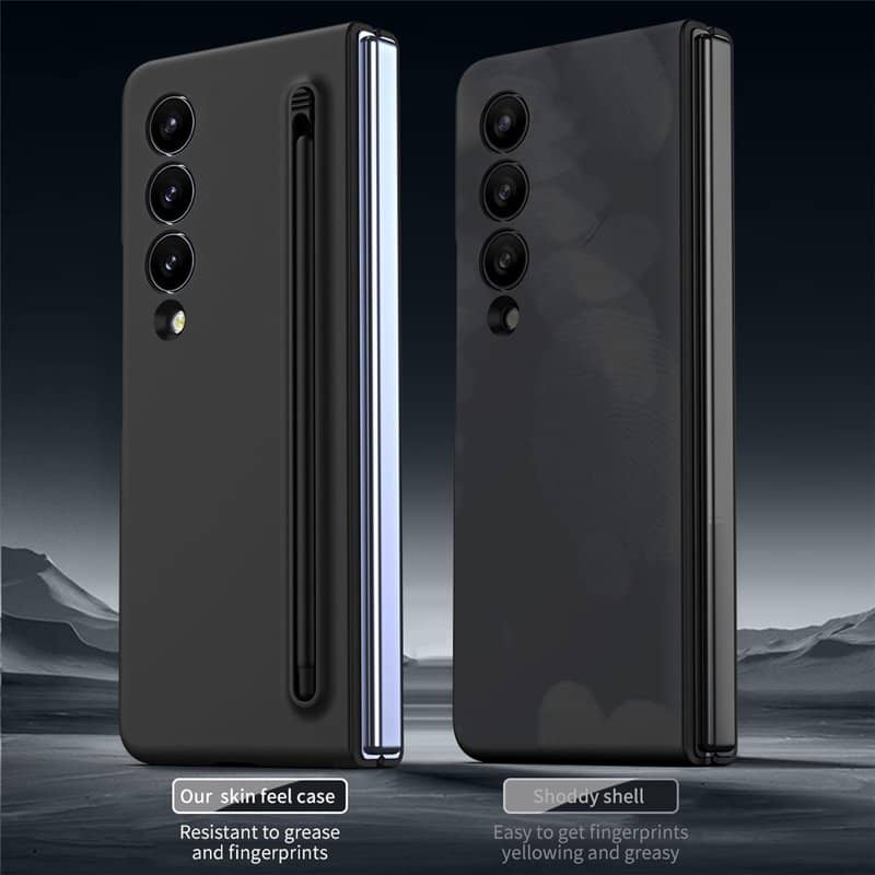 Калъф за Samsung Z Fold 3, GKK Stylus Hard Case, Черен (7)