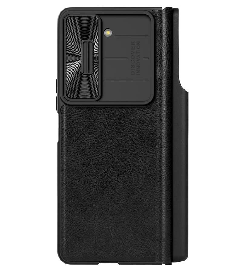 Калъф с S Pen Поставка за Samsung Z Fold 5, Nillkin Qin Pro Leather Case, Черен (10)