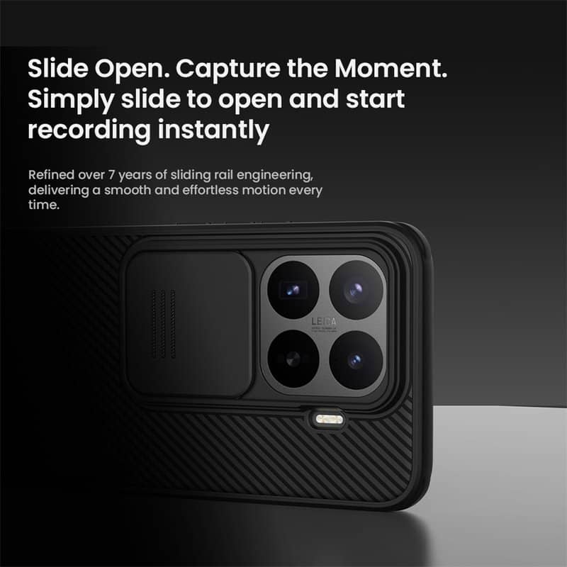 Калъф с Плъзгач за Камера за Xiaomi 17T Pro, Nillkin CamShield Pro Case, Черен (10)