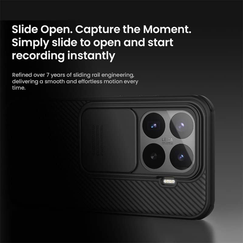 Калъф с Плъзгач за Камера за Xiaomi 17T, Nillkin Camshield Pro Series Case, Черен (9)