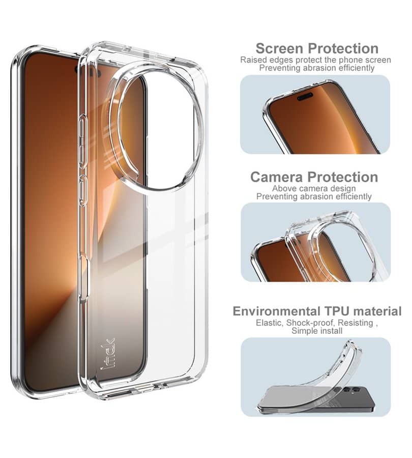 Силиконов Калъф за Honor Magic 8 Pro, Imak UX-10 Case, Прозрачен (5)