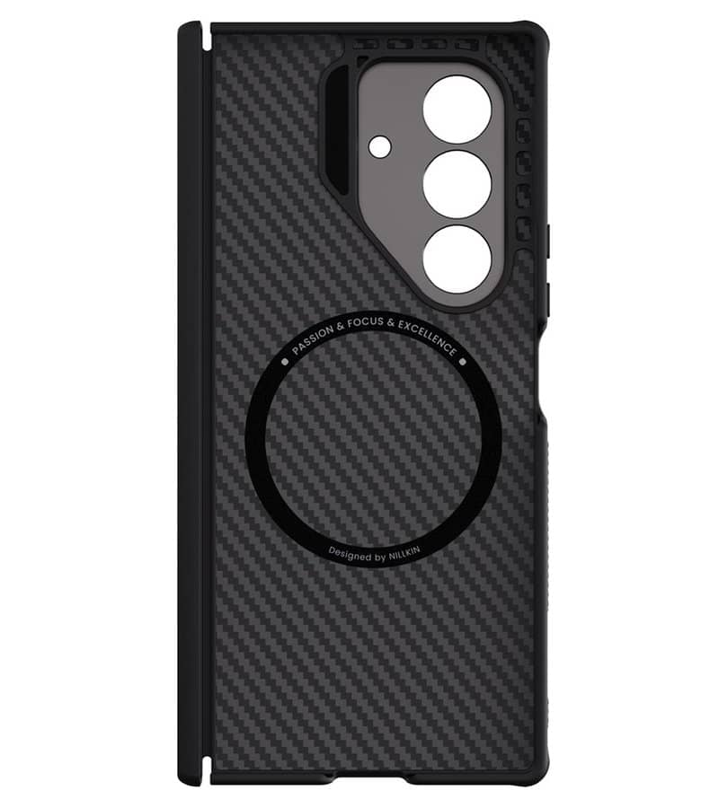 Magsafe Калъф за Samsung Z Fold 7, Nillkin Aramid Fiber CarboProp Case, Черен (15)