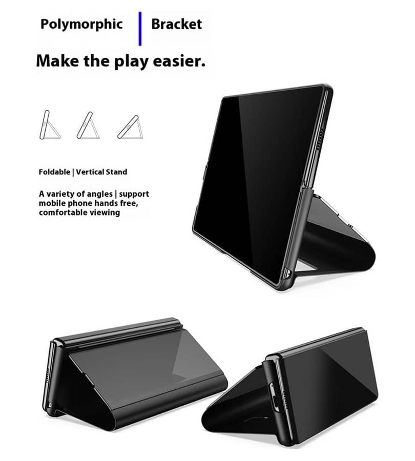 Кожен Калъф с Поставка за Samsung Z Fold 7, GKK Leather Case, Розов (12)