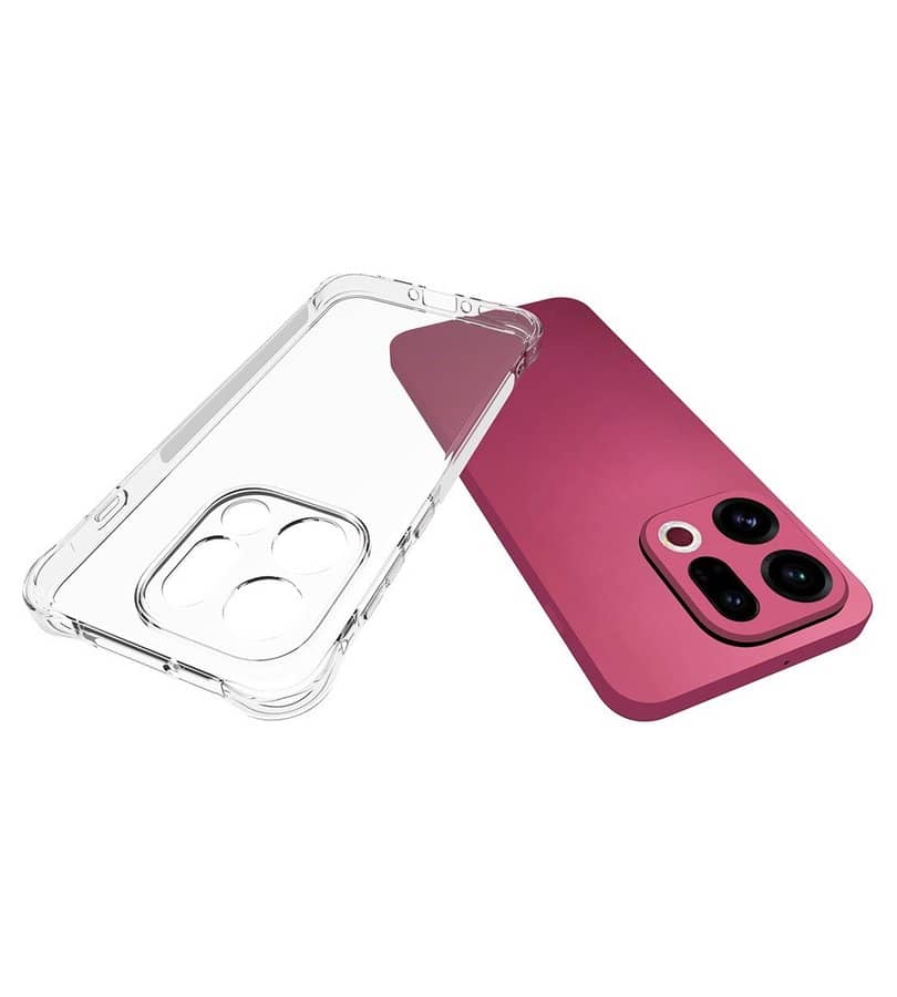 Противоударен Силиконов Калъф за Oppo Find X9, GKK Crystal Armor Case, Прозрачен (4)