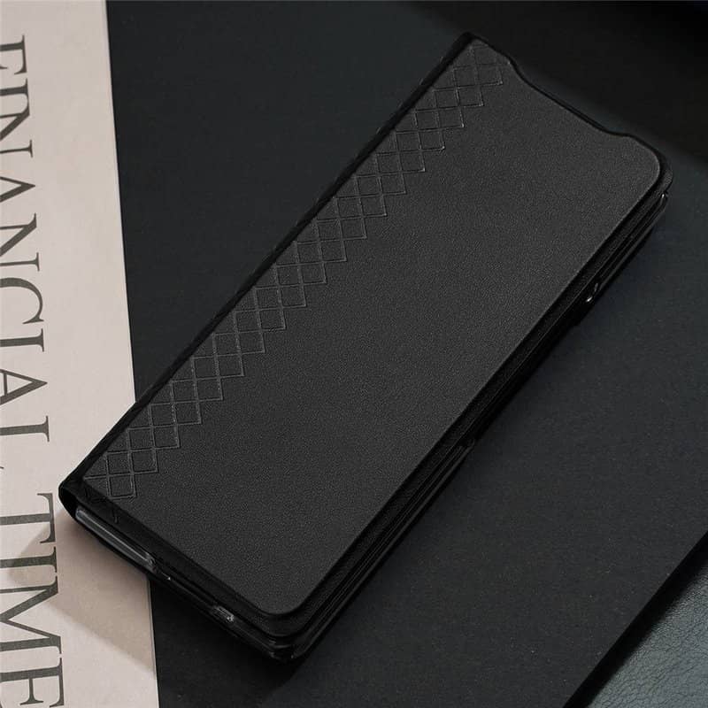 Кожен Калъф за Samsung Z Fold 7, Dux Ducis Bril Case, Черен (12)