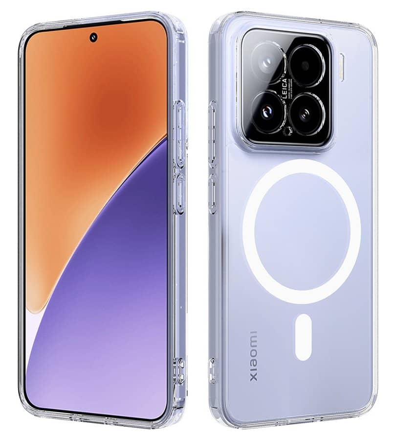 Magsafe Калъф за Xiaomi 15, Magnetic Acrylic Clear Case, Прозрачен (9)