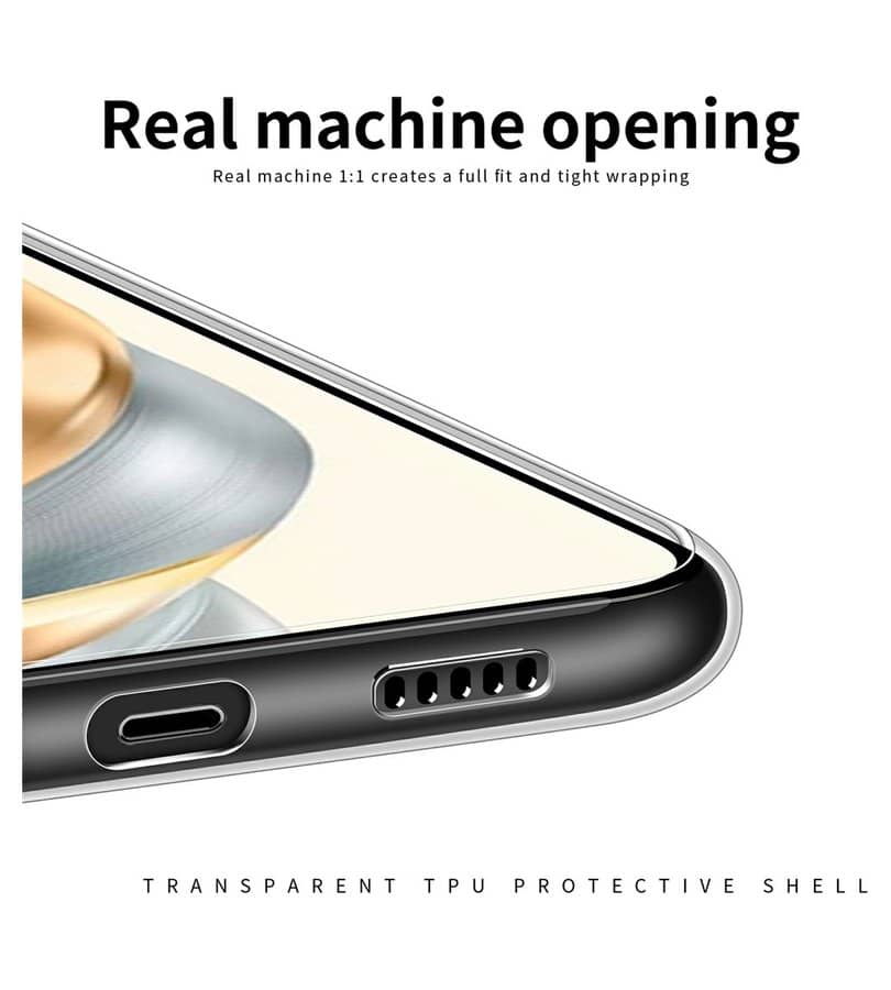 Силиконов Калъф за Honor Magic 7 Lite, Slim Transperant Case, Прозрачен (20)
