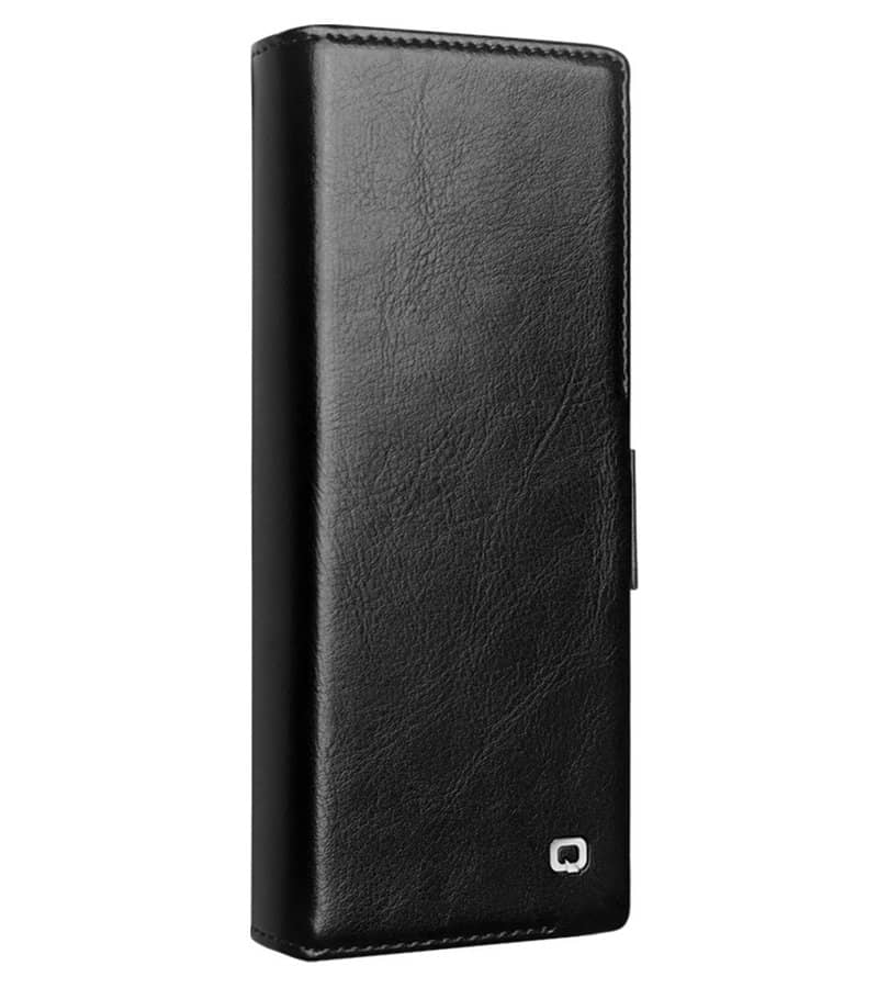 Кожен Калъф за Samsung Z Fold 6, Qialino Book Case, Черен (10)