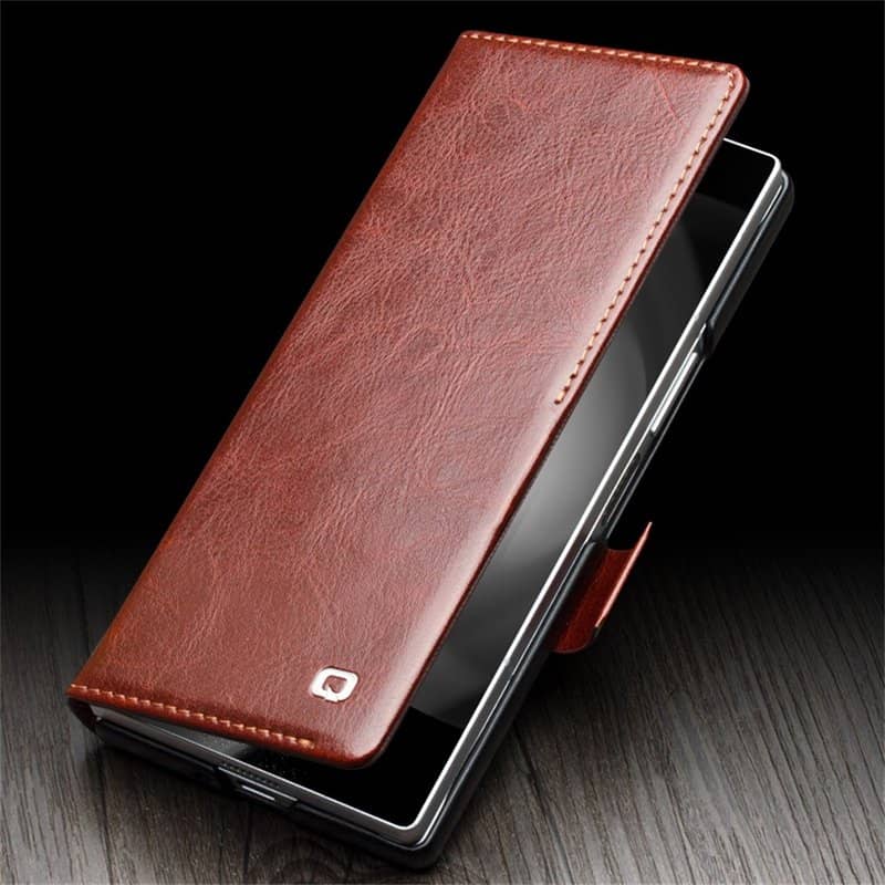 Кожен Калъф за Samsung Z Fold 6, Qialino Book Case, Черен (13)