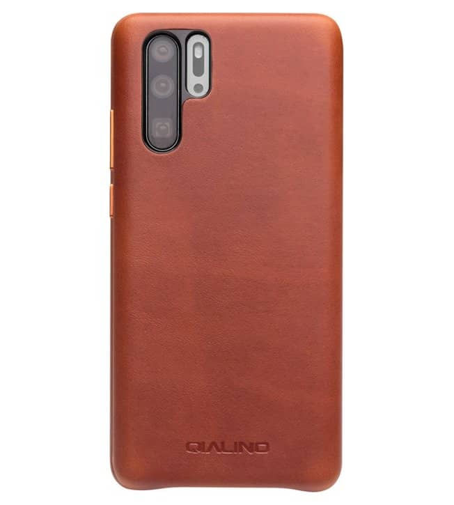 Кожен Калъф за Huawei P30 Pro, Qialino Leather Case, Кафяв (5)