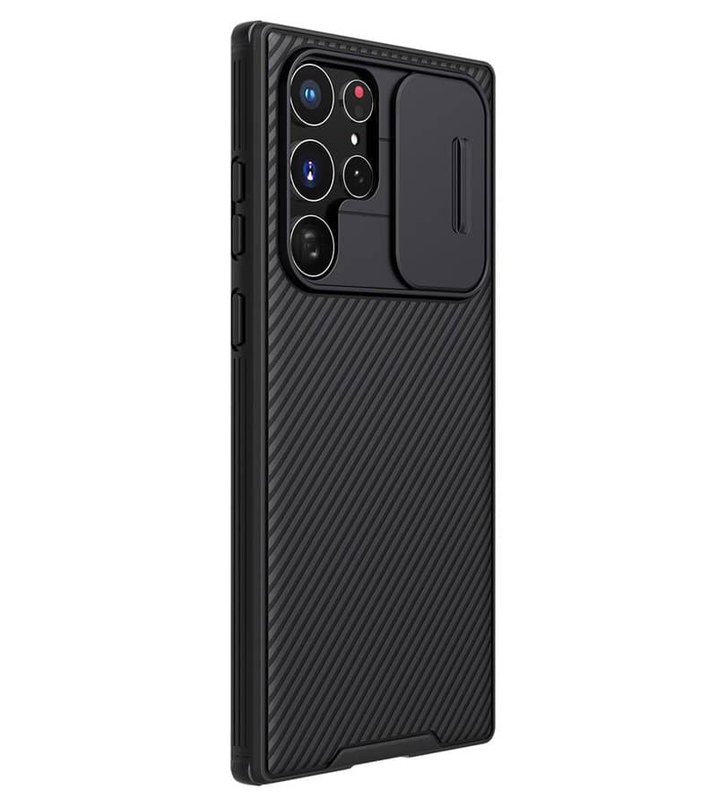 Калъф с Плъзгач за Камера за Samsung S22 Ultra, Nillkin CamShield Case, Черен (8)
