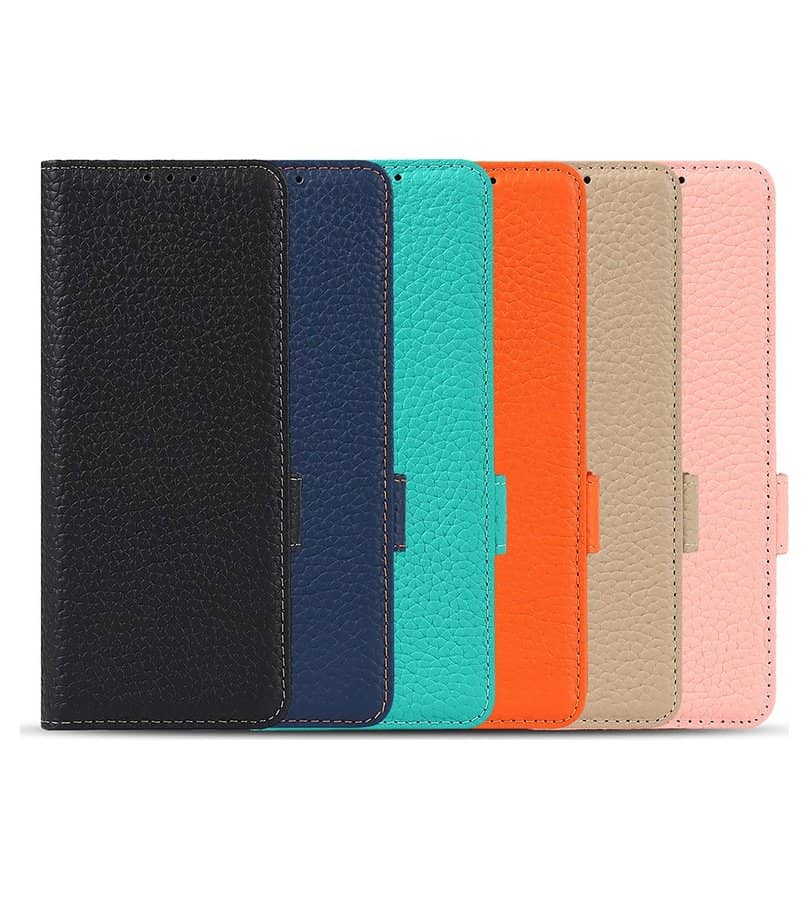 Кожен Калъф с S-Pen Поставка за Samsung Z Fold 3, GKK Leather Case, Черен (10)