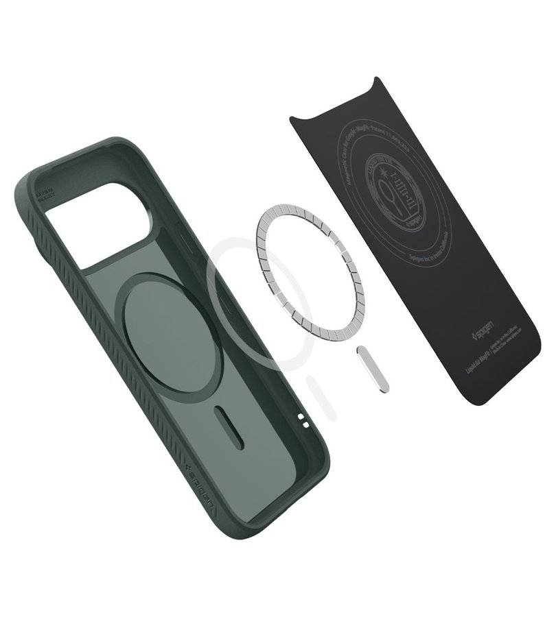 Magsafe Калъф за Google Pixel 11 Pro, Spigen Liquid Air Mag Fit Case Abyss Green, Зелен (5)
