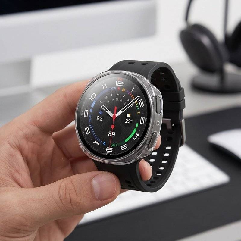Калъф за Samsung Watch 8/9 40 mm, Spigen Liquid Air Case, Черен (5)