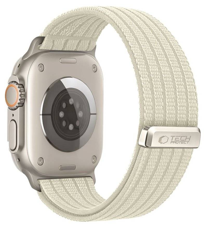 Текстилна Каишка за Apple Watch 44/ 45/ 46/ 49mm, Tech-Protect Nylon Sport Band, Бежов (2)