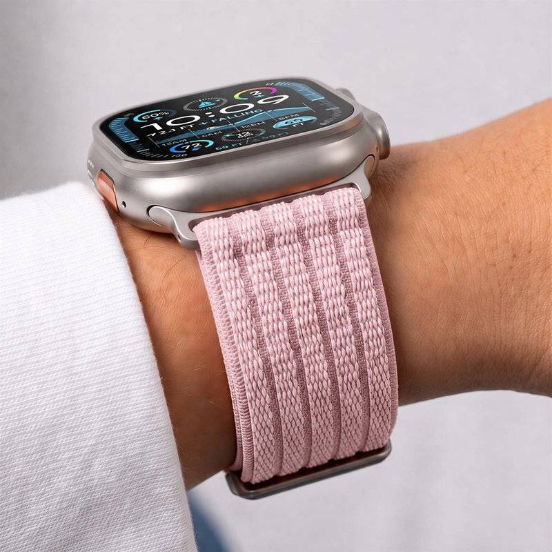 Текстилна Каишка за Apple Watch 44/ 45/ 46/ 49mm, Tech-Protect Nylon Sport Band, Розов (8)