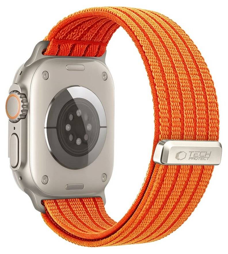 Текстилна Каишка за Apple Watch 44/ 45/ 46/ 49mm, Tech-Protect Nylon Sport Band, Оранжев (2)