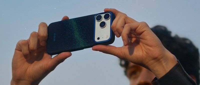 Magsafe Калъф за iPhone 18 Pro/ 17 Pro, Pitaka Edge Case Milky Way Galaxy2.0 Nearfield Blue-01, Син (8)