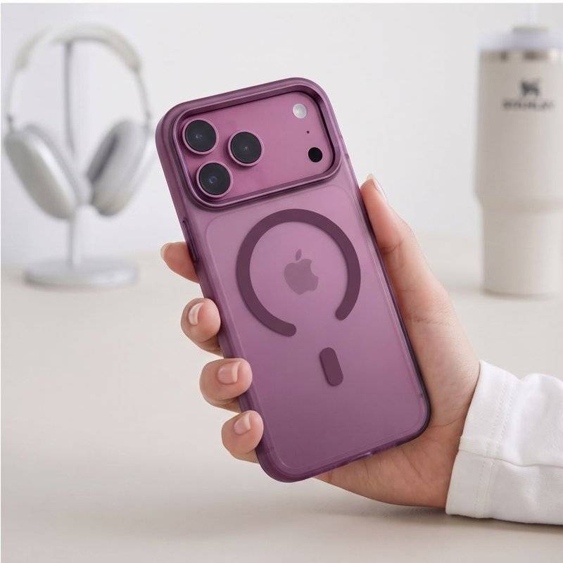 Magsafe Твърд Калъф за iPhone 18 Pro/ 17 Pro, Tech-Protect Magzero Case, Бордо (9)
