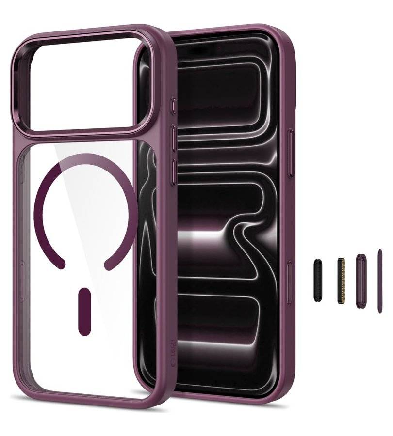 Magsafe Калъф за iPhone 17, Tech-Protect MagMat Clear Case, Черен (2)