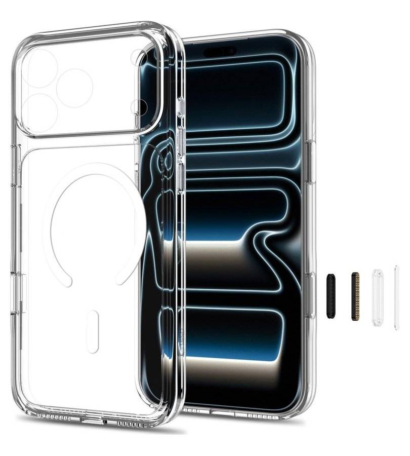 Magsafe Калъф за iPhone 18 Pro Max/ 17 Pro Max, Tech-Protect Flexair Hybrid Clear CC Case, Прозрачен (2)