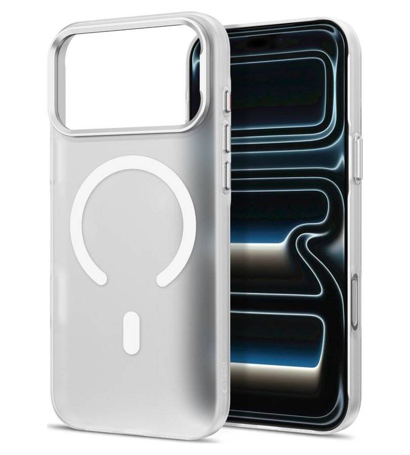 Magsafe Тънък Калъф за iPhone 18 Pro/ iPhone 17 Pro, Tech-Protect MagZero Case, Бял (2)