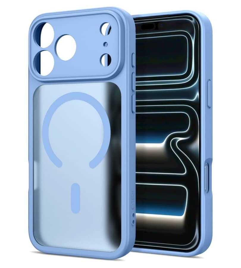 Magsafe Калъф за iPhone 18 Pro Max/ iPhone 17 Pro Max, Tech-Protect BasicMag Matte Case, Син (2)