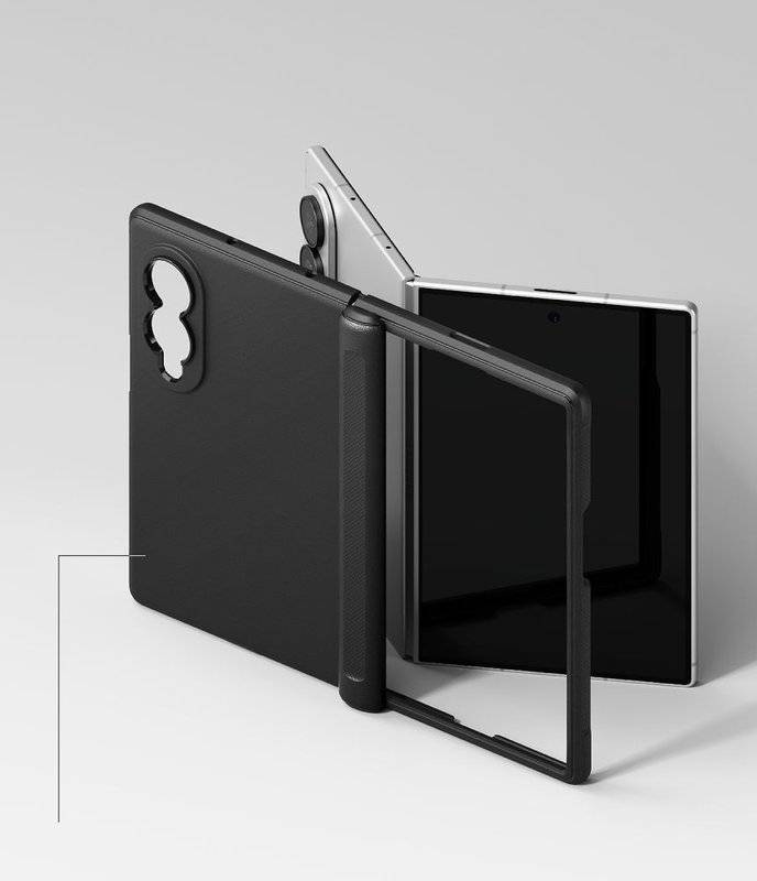Magsafe Калъф за Samsung Z Fold 8, Ringke Onyx Flap Magnetic Case, Черен (5)