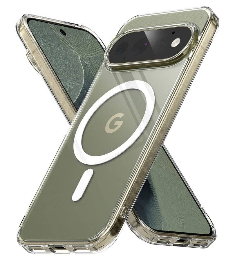 Magsafe Калъф за Google Pixel 11 Pro, Ringke Fusion Clear Magnetic Case, Прозрачен (4)