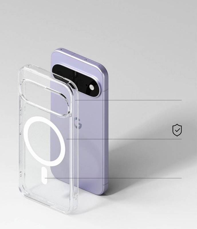 Magsafe Калъф за Google Pixel 11, Ringke Fusion Clear Magnetic Case, Прозрачен (6)