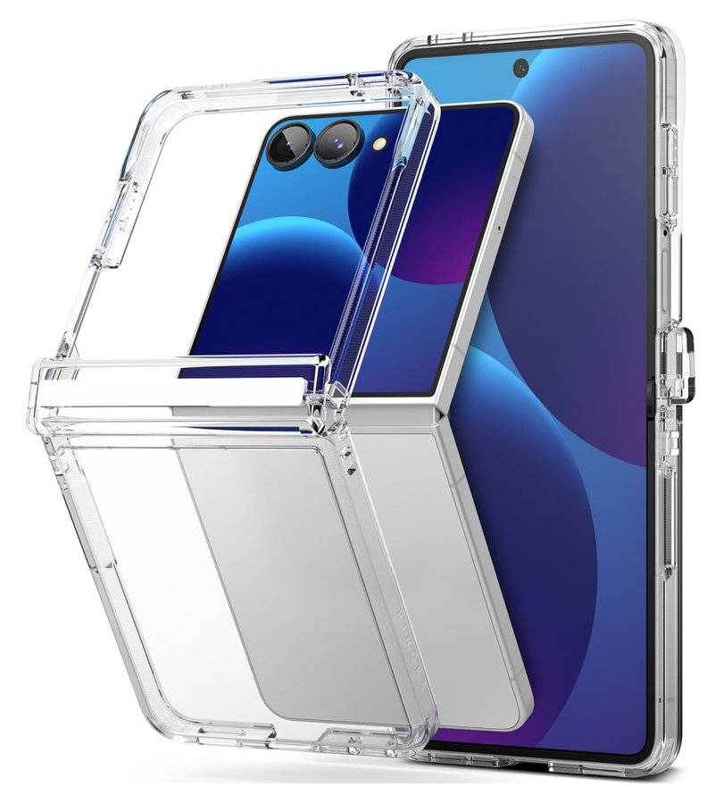 Противоударен Калъф за Samsung Z Flip 8, Ringke Fusion Flap Clear Case, Прозрачен (3)