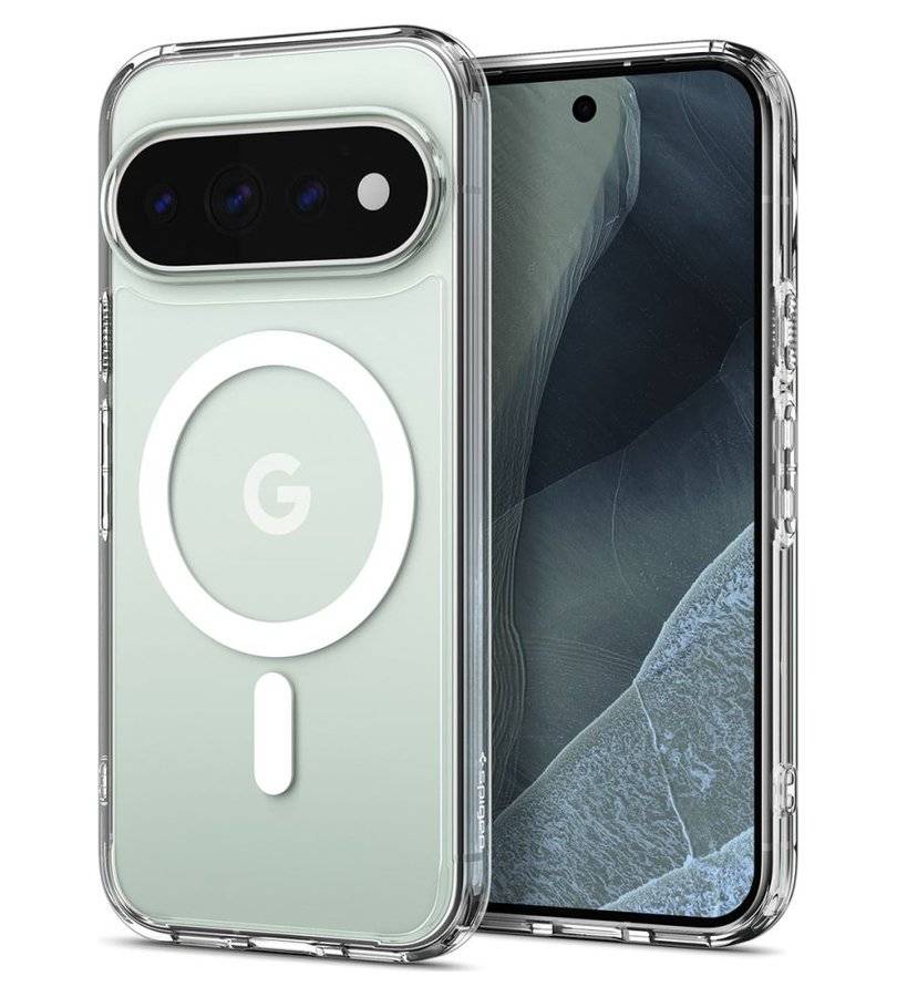 Magsafe Калъф за Google Pixel 11 Pro, Spigen Ultra Hybrid Clear Mag Fit Case, Прозрачен