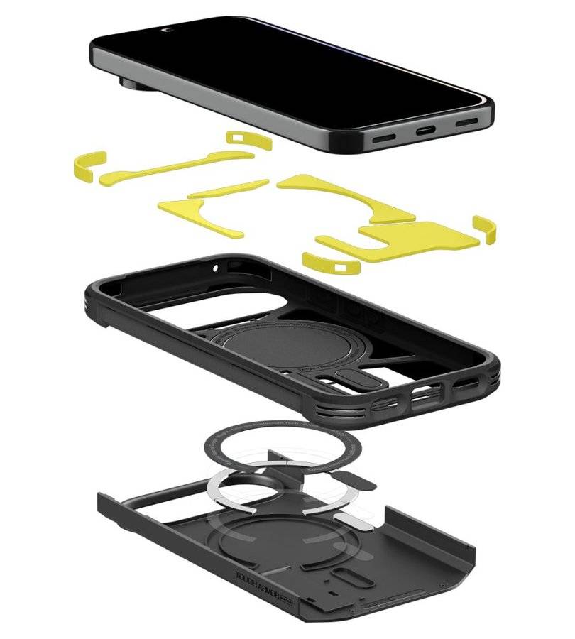 Magsafe Калъф за Google Pixel 11 Pro XL, Spigen Tough Armor Mag Fit Case, Черен (8)