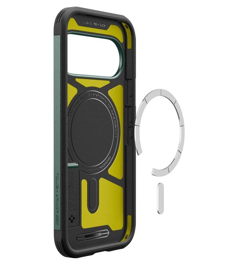 Magsafe Калъф за Google Pixel 11 Pro, Spigen Tough Armor Mag Fit Case Abyss Green, Зелен (7)