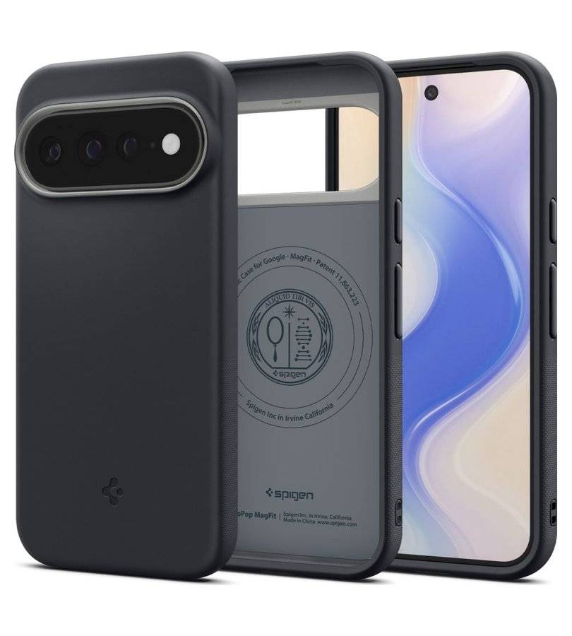 Magsafe Kалъф за Google Pixel 11 Pro XL, Spigen Nano Pop Mag Fit Case Black Sesame, Черен (3)