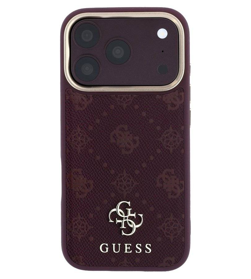Magsafe Калъф за iPhone 18 Pro/ 17 Pro, Guess Peony 4G Small Logo Case, Бордо (3)