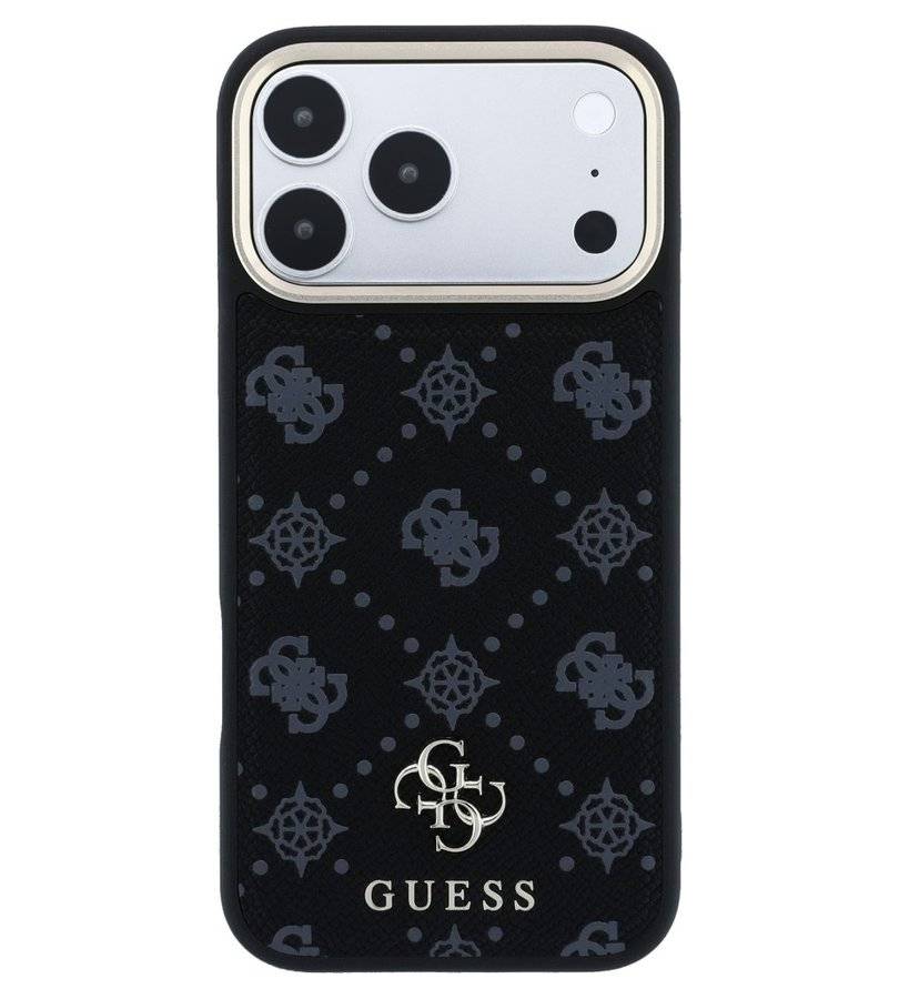 Magsafe Калъф за iPhone 18 Pro/ 17 Pro, Guess Peony 4G Small Logo Case, Черен (3)