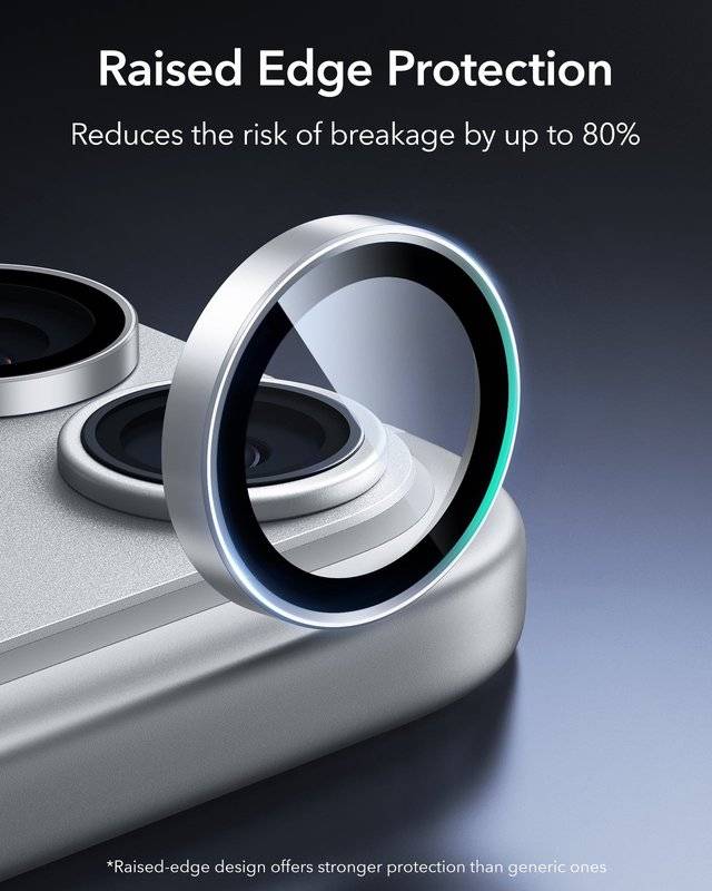 Протектор за Камерата на iPhone 18 Pro Max/ 18 Pro, ESR Armorite Camera Lens Glass, Сребрист (2)