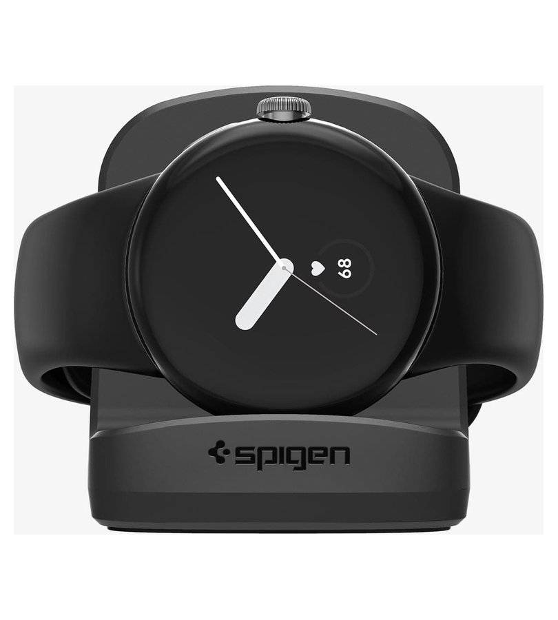 Поставка за Зарядното на Google Pixel Watch 1, Spigen TPU Stand S354, Черен (6)