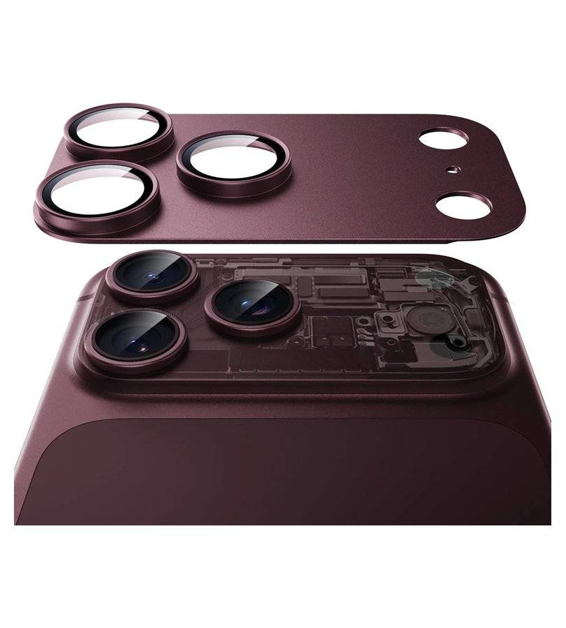 Протектор за Камерата на iPhone 18 Pro, ESR Armorite Pro Cam Glass Burgundy, Бордо