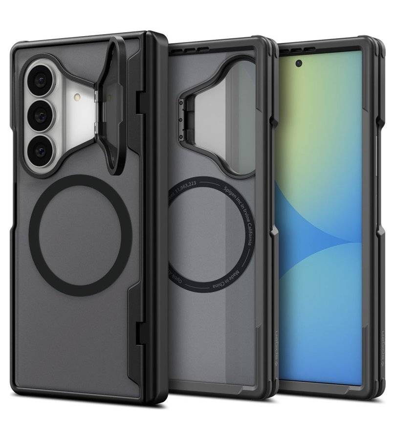 Magsafe Калъф със Стойка за Samsung Z Fold 8 Ultra, Spigen Optik Armor Pro Mag Fit Case, Черен (9)