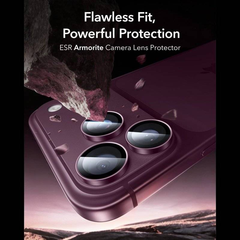 Протектор за Камерата на iPhone 18 Pro Max/ 18 Pro, ESR Armorite Camera Lens Glass, Бордо (3)