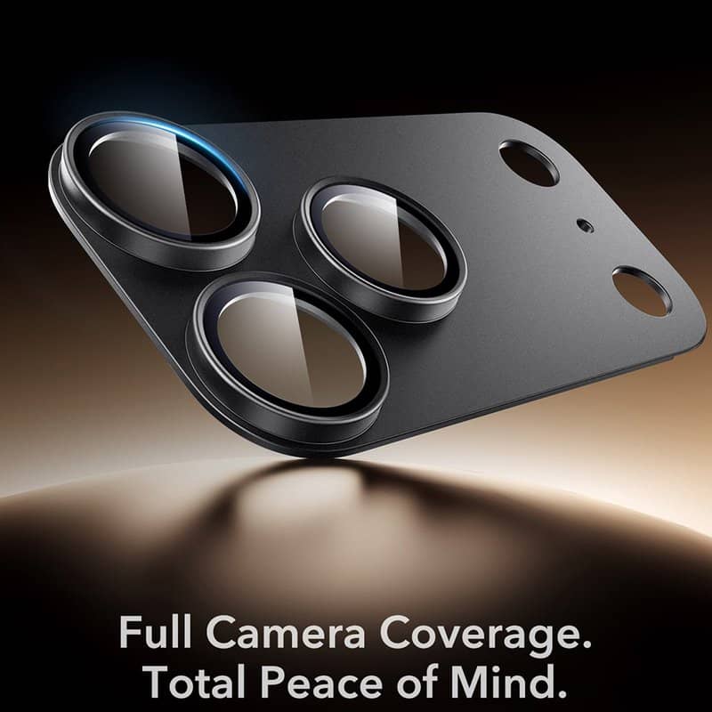 Протектор за Камерата на iPhone 18 Pro, ESR Armorite Pro Cam Glass, Черен (3)